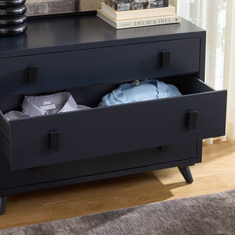 Commode anglaise 3 tiroirs Damanpreet, Navy