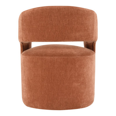 Roya Barrel-Back Dining Chair With Casters
