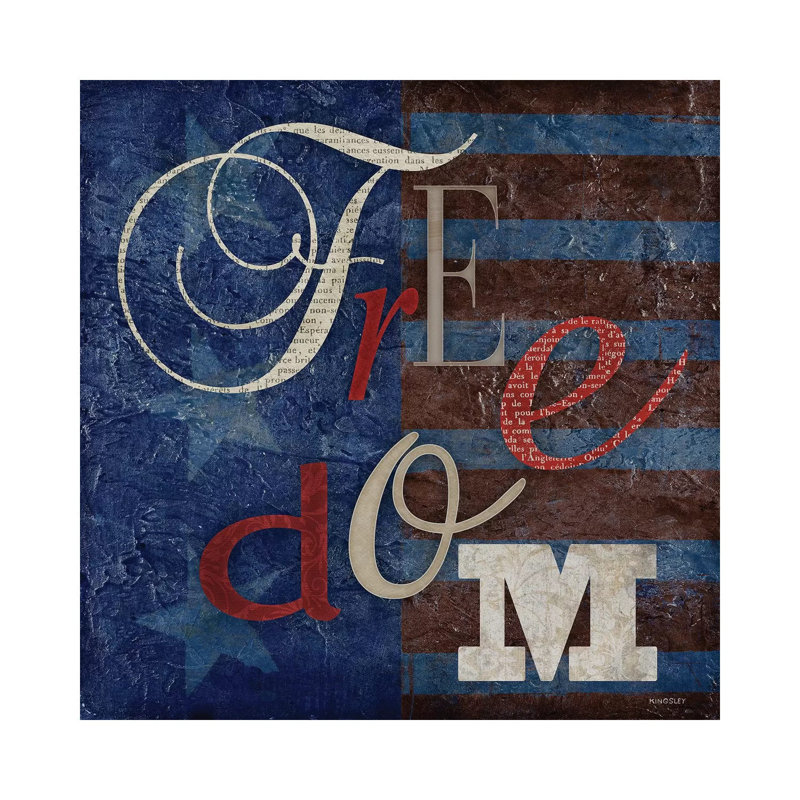 Freedom 1 Piece Wrapped Canvas Wall Art, 45.72cm H x 45.72cm W