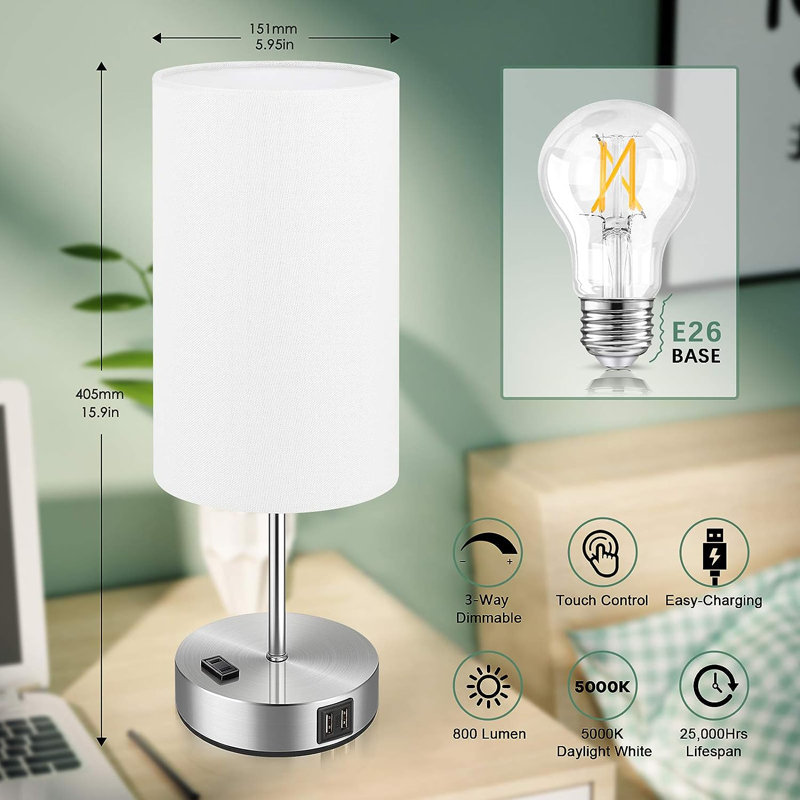 Lampe de table en métal Illman