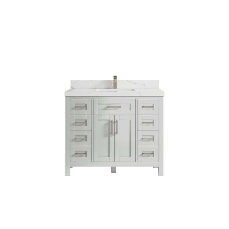 42'' Single Bathroom Vanity with Top, Calacatta Laza