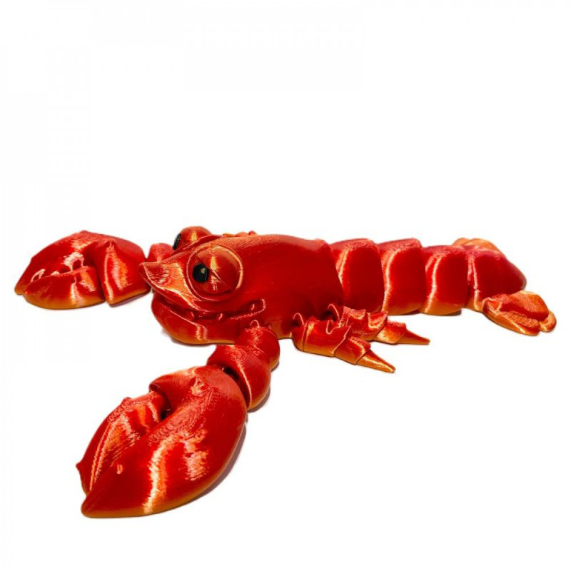 Figurine de homard rouge imprimée en 3D, Rouge