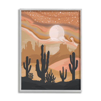 " Cactus Canyon Sandstorm Landscape Lunar Borealis Starry Sky " by Lisa Perry Whitebutton