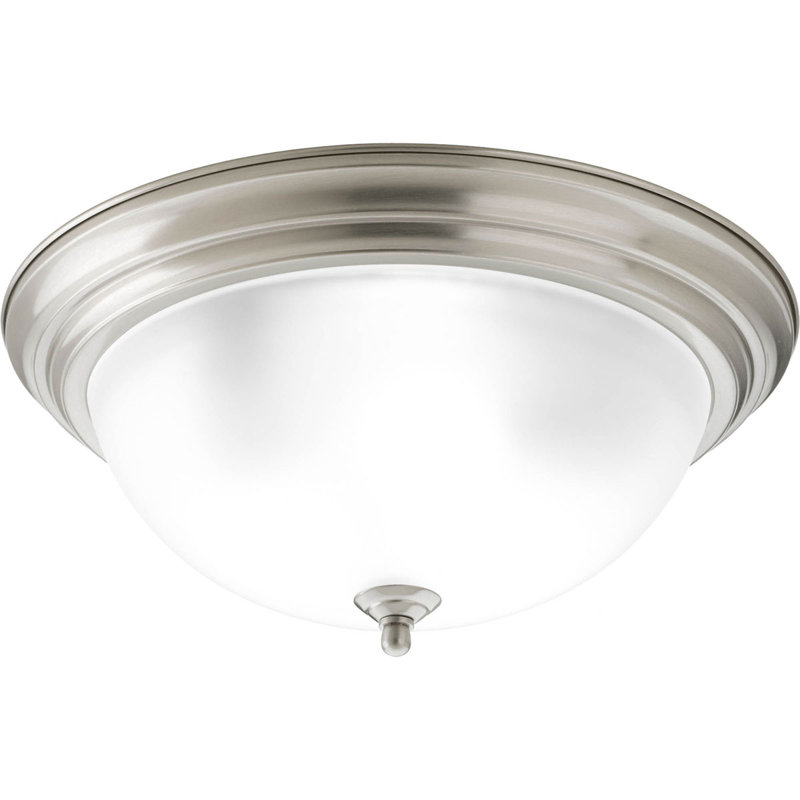 Rosemont Glass Flush Mount, Brushed Nickel