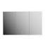 Armoire à pharmacie 48 po rectangulaire en aluminium avec miroir anti-buée et tablettes réglables-129704492