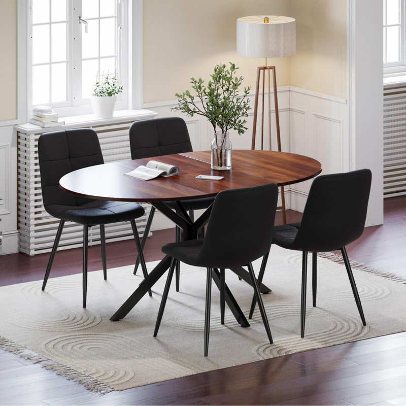 Dining Set, Brown, Black