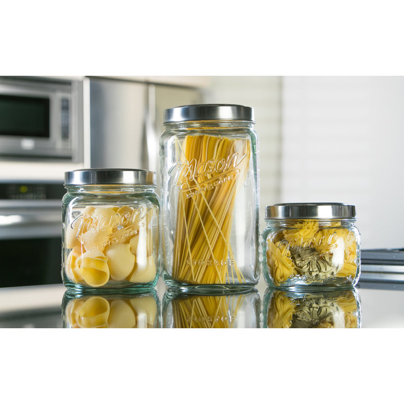 Vintage Storage Jars Glass Canister - Set of 3