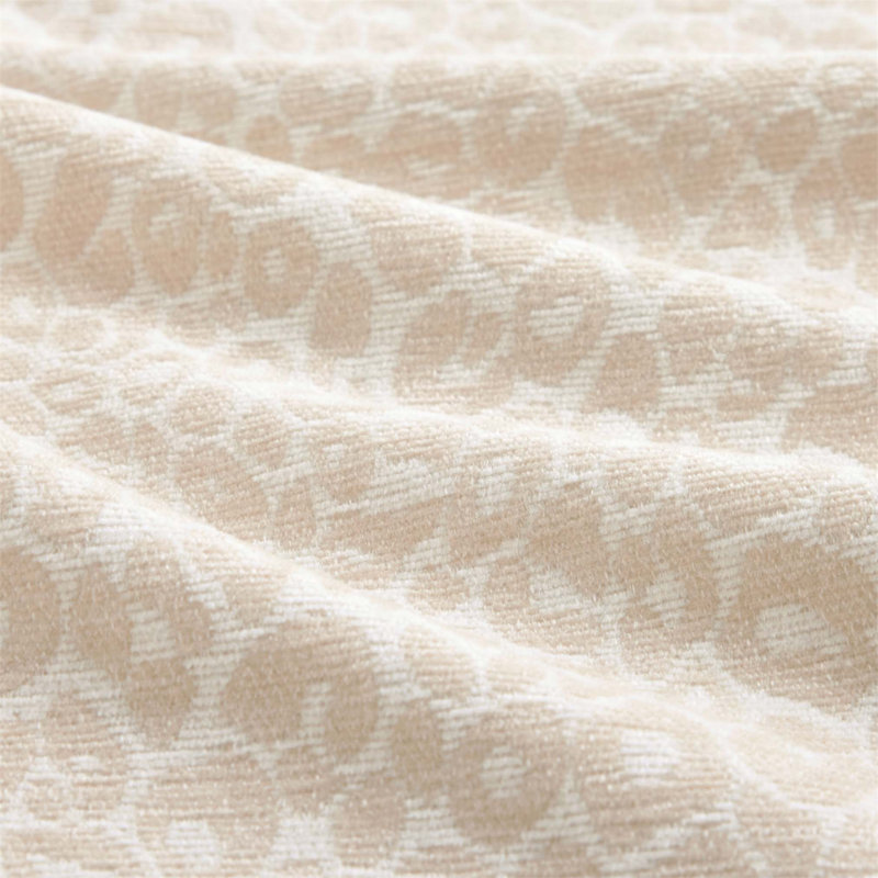 Repose-pieds en chenille à imprimé léopard - Doux, élégant et polyvalent pour les espaces de vie modernes, Beige/brun