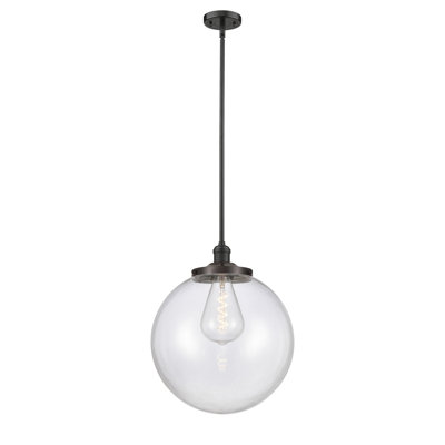Plafonnier suspendu 1 lumière 16 po Franklin Restoration - Frederick - ampoule DEL - finition laiton brossé