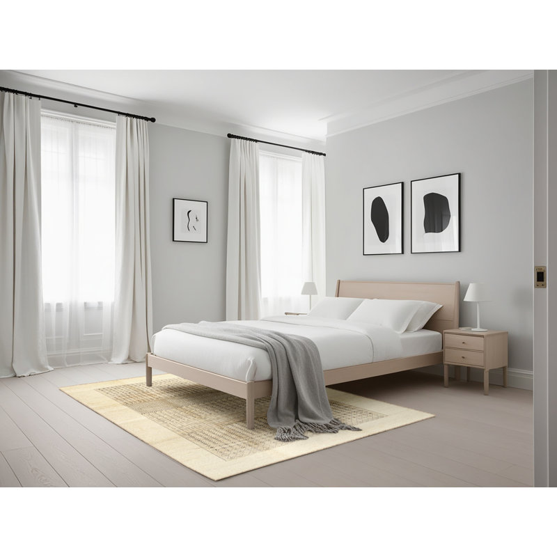 Tapis crème/brun/gris/zone contemporaine, Rectangle 5 pi x 7 pi