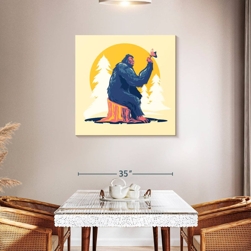 Ashelle Bigfoot et papillon, H 36 po x l 36 po