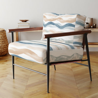 Fauteuil d'appoint abstrait - fauteuil bleu Drift Shore