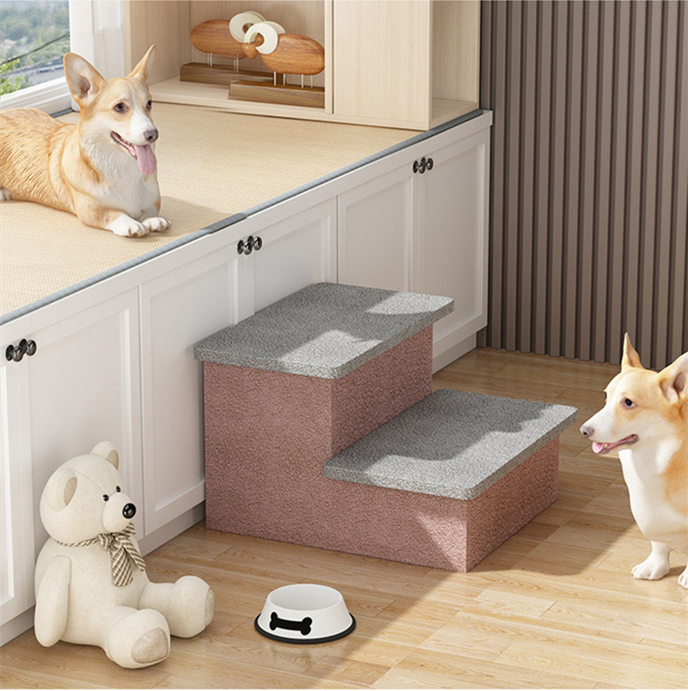 Tucker Murphy Pet™ Pet Stairs Stairs Small Dogs Go To Bed And Climb The Bed  Puppies And Kittens Climb The Stairs Small Stairs Second Floor Solid Wood  Wayfair