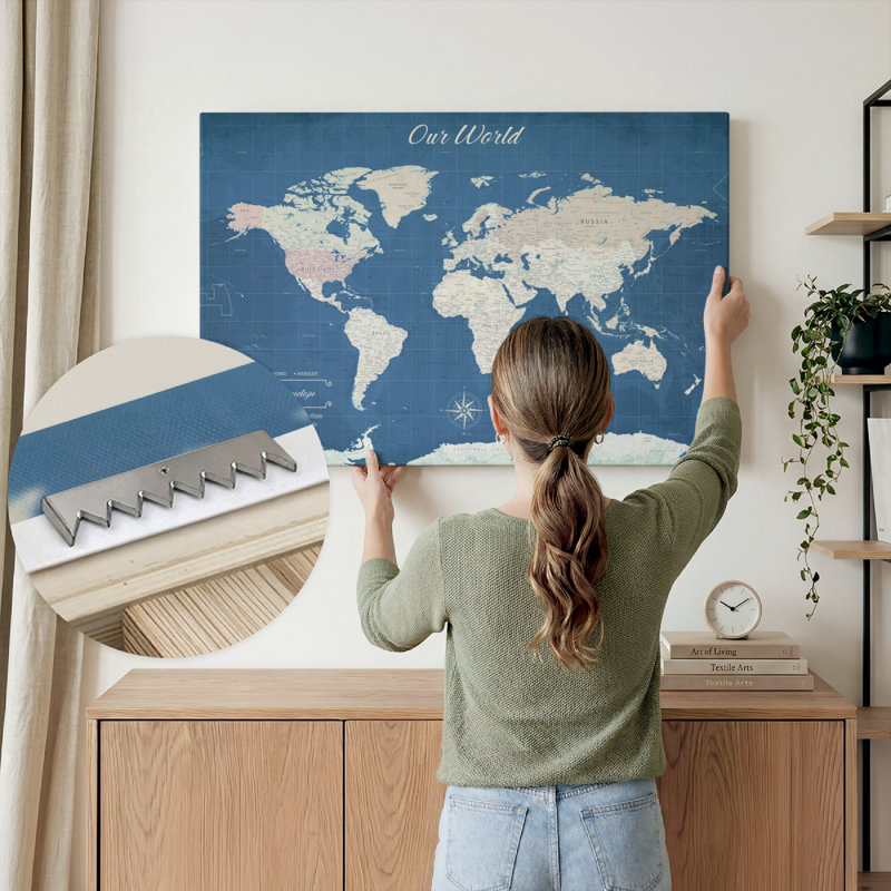 Carte du monde personnalisable Our World V, H 16 po x l 24 po, Oui