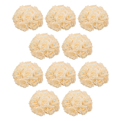 Artificial Rose Flower Balls For Bouquet Wedding Tables Decorations