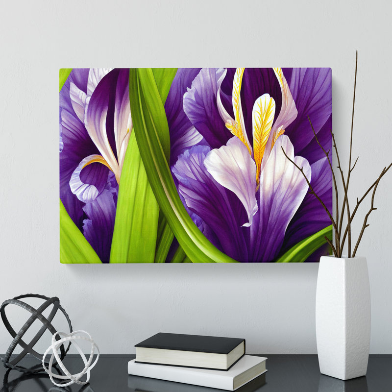 Iris Flowers Vol.8 - Wrapped Canvas, 50cm H x 76cm W x 3cm D