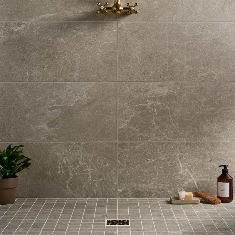 ZenTech 12x24 Matte Porcelain Tile, Greige Beige