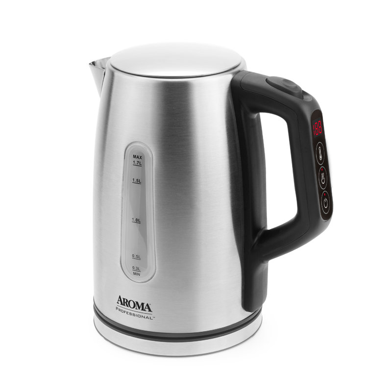 Aroma Professional 1.7L Stainless Steel Digital Electric Kettle