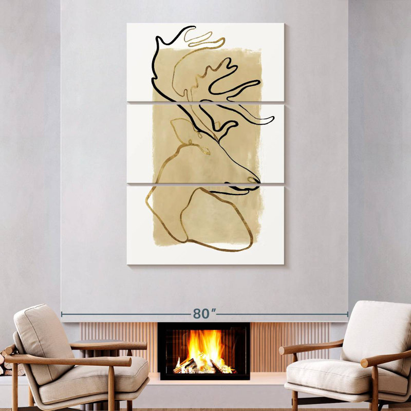 Brampt Antlers, 74" H x 48" W