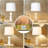 Natural Snowflake Gypsum Table Lamp