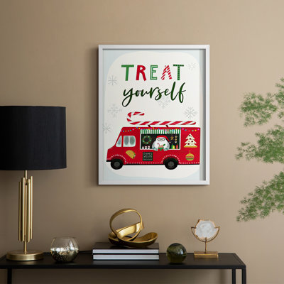 Santa's Foodtruck Collection B Framed Print - Solid Wood