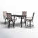 Alyne 4 - Person Metal Patio Dining Set with Rectangular Table