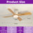 Karlena 54'' Ceiling Fan With LED Lights And Remote Control-116573938-116573941