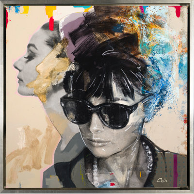 Hepburn Double Portrait By Colio