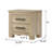 2-Drawer Nightstand Bedside Table Weathered Oak