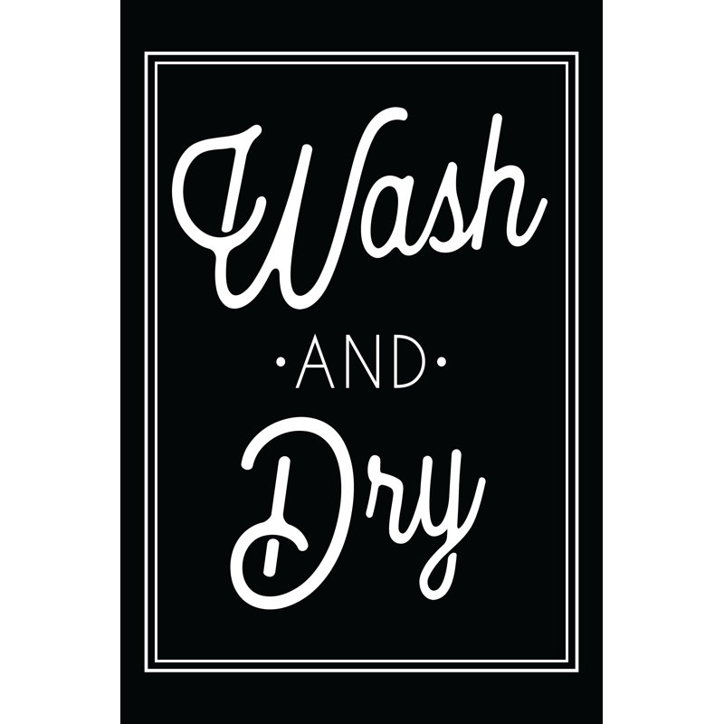Wash And Dry On Black - Wrapped Canvas Print, 91cm H x 61cm W x 3.8cm D