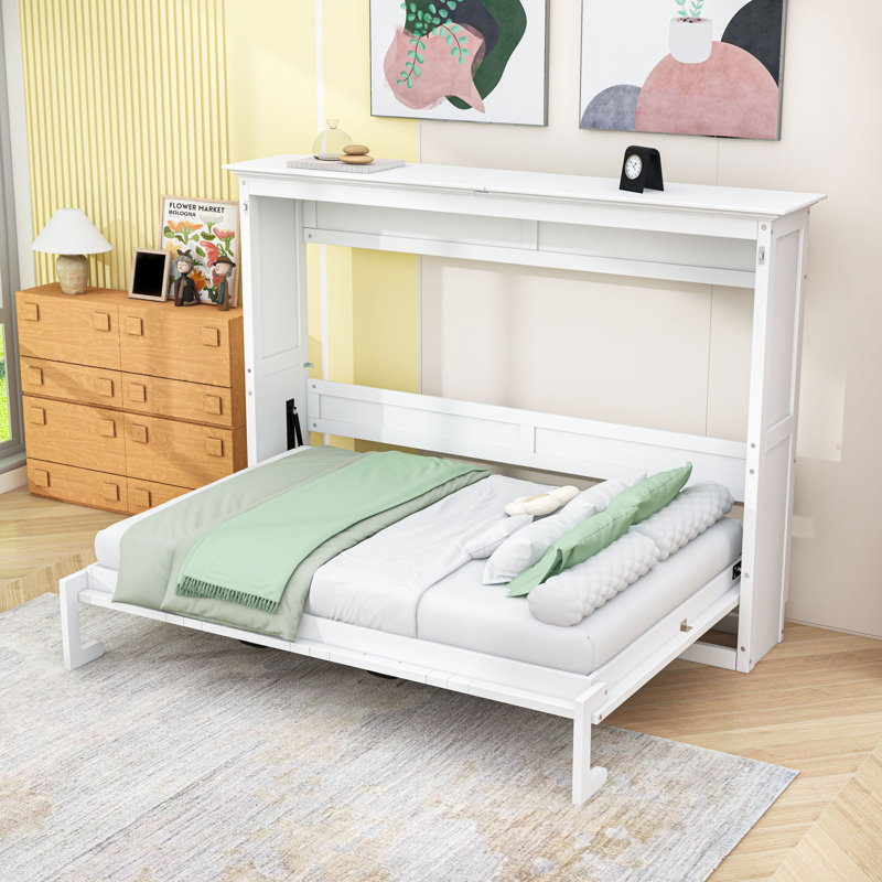 Lit escamotable Wooden, Blanc