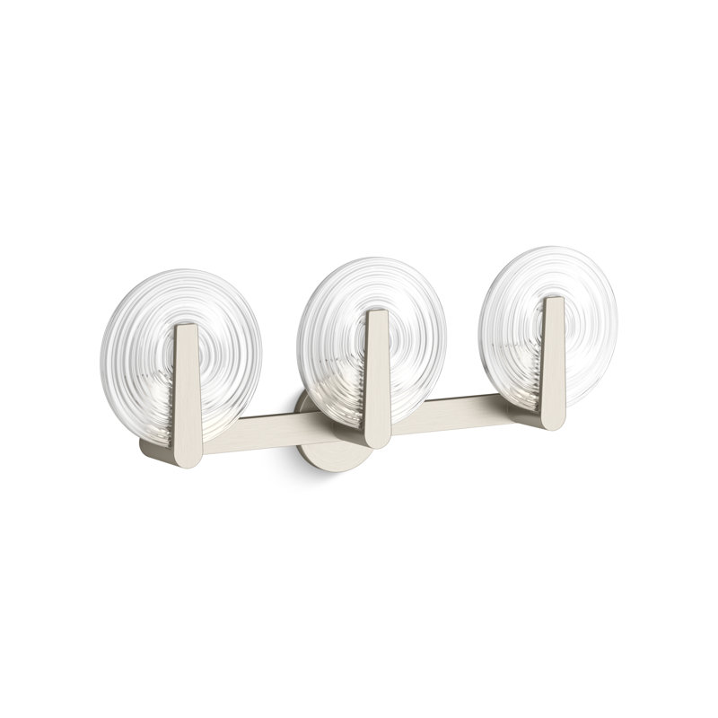 Hint Sconce, Brushed Nickel, 10.5"H x 28"W x 10.83"D, 3 Lights