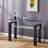Black MDF Console Table,Entryway table,Hoyer table with Tabletempered glass table top-2012806923