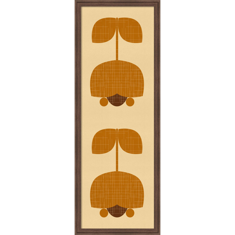 Tableau d'affichage encadré en tissu, style tulipe Mid-Century par Dina Dankers, pour un tableau d'affichage ou une organisation murale