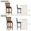 Tabouret pivotant rembourré avec structure en bois massif-2069739331-2069739332