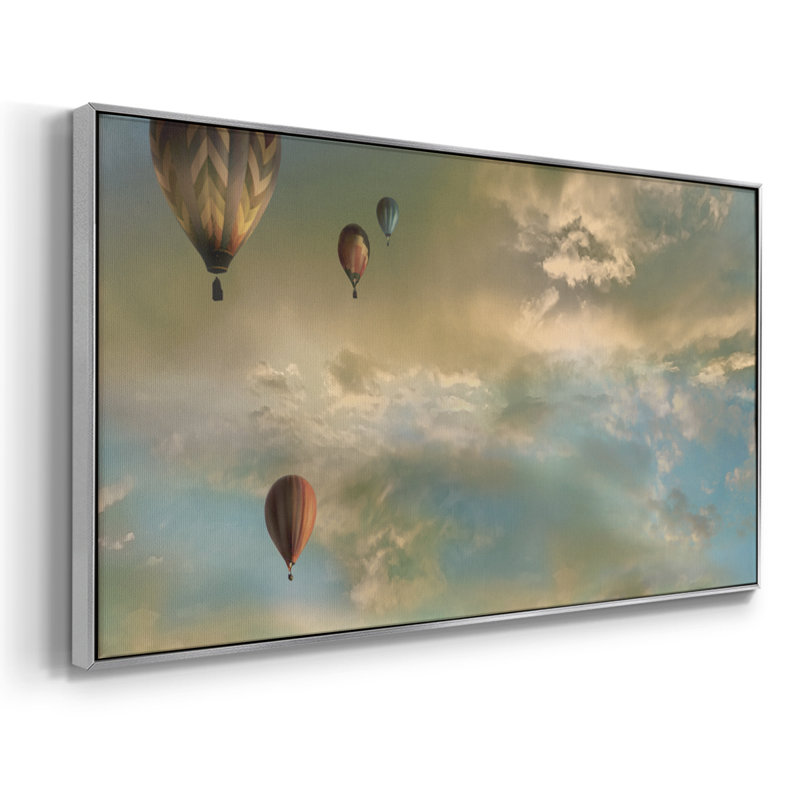 Sunset Rendezvous- Framed Gallery Wrapped Canvas -Ready to Hang, 21" H x 41" W, Silver