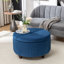 Repose-pieds rond avec rangement en velours Bula-943753750