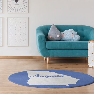 Tapis bleu de poly-chenille en poly augusta georgia