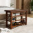 Solid Wood Shoe Storage Bench - 39-Inch Height-2027891163