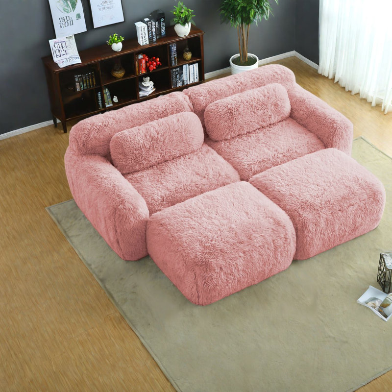 Canapés ergonomiques moelleux, rose, style moderne pour le bureau