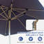 Parasol de patio rectangulaire avec fonction de levage et d'inclinaison à manivelle (base non incluse)-1051159730-1051159721