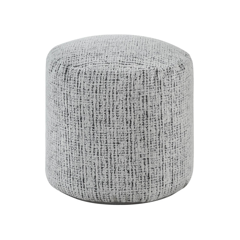 Modern Design Footstool, Gray Chenille