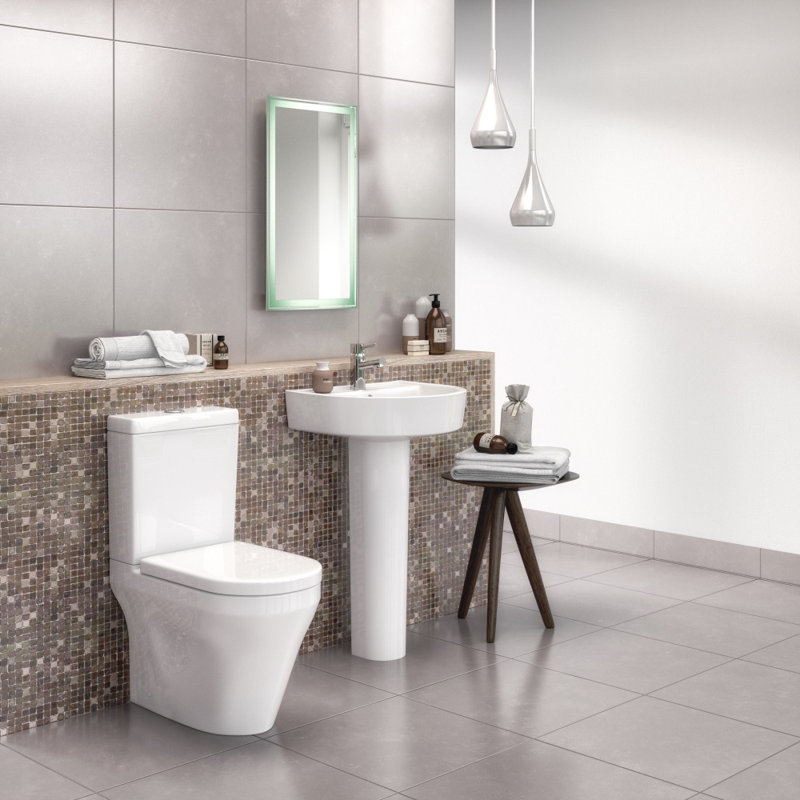 Nuie Luna 520mm L x 450mm W White Vitreous China U-Shaped Sink with Overflow