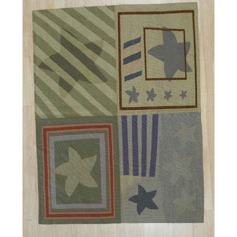 Milana Green Flatweave Wool Rug