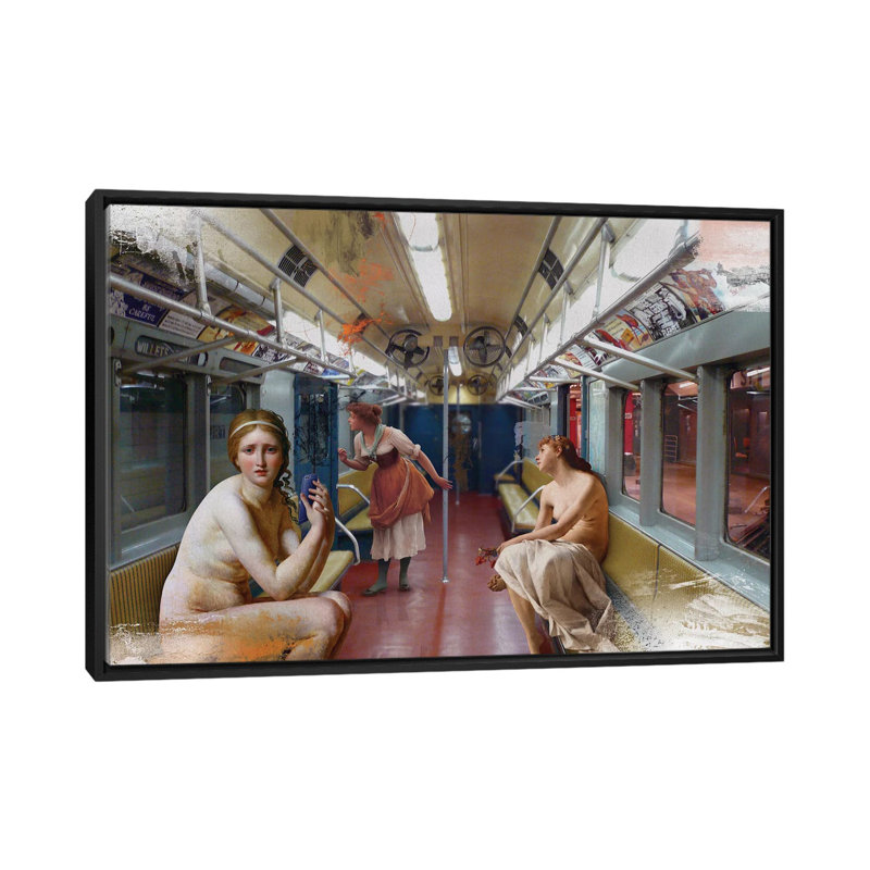 «Subway», reproduction sur toile, H 18 po x l 26 po x P 1,5 po, Toile encadrée noire, Pas de tapis