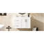 Meuble-lavabo mural 36 po, armoire de rangement flottante avec 2 tiroirs, lavabo simple en céramique 3 trous, armoire moderne avec tablette réglable-582772907