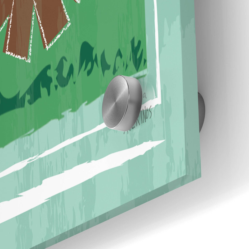 Art mural en verre Trinx «Comfy Camping 8» par Melissa Averinos, H 24 po x l 36 po x P 0,2 po