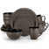 Urbana 16 Piece Porcelain China Dinnerware Set - Service for 4