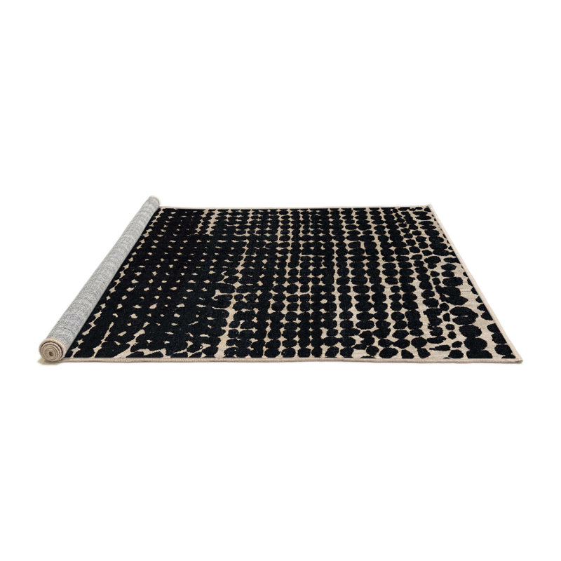 Tapis gris / noir Llwyd, Rond 7 pi