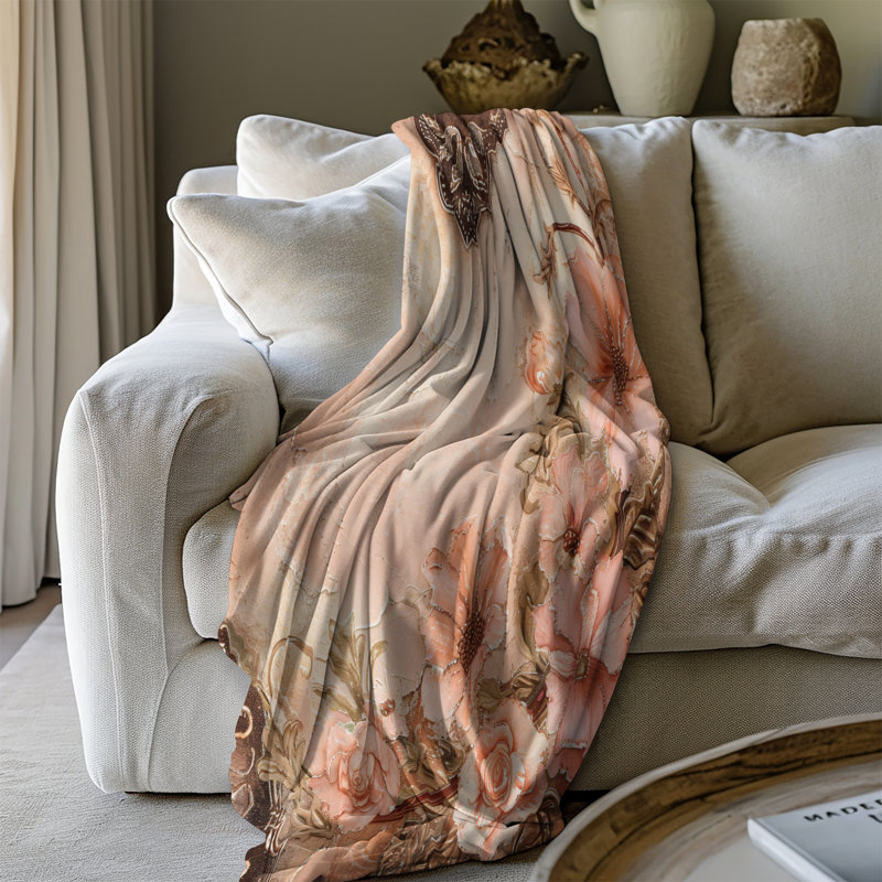 Boho Bronco Beauty - couverture en sherpa de qualité supérieure - reproduction d'art luxueuse, Jeté
